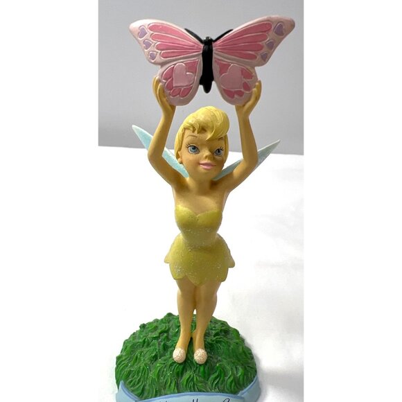 RARE Disney Tinker Bell Fairy Figurine With Butterfly Wings & "Let Your Heart So - Picture 2 of 7